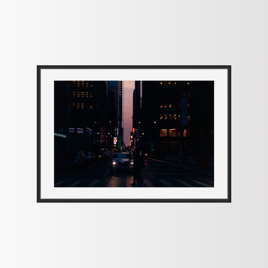 Crossing street in NYC