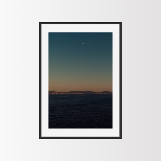 Capri, sunset and the moon