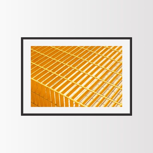 The yellow abstract bench
