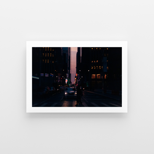 Crossing street in NYC