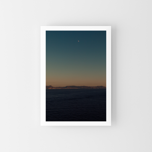 Capri, sunset and the moon